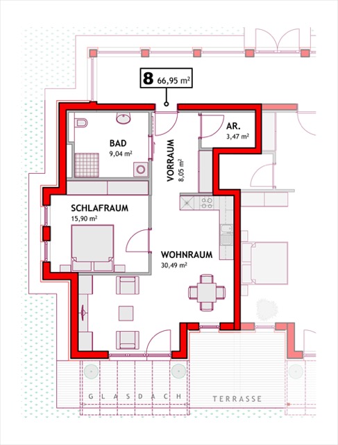 Wohnung 8 / 67 m2