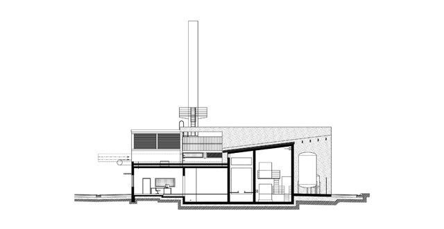 Schnitt Betriebsgeb&auml;ude