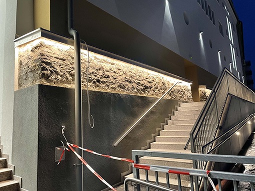 14. 12. 2021 Beleuchtung der Stadtmauer
