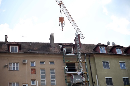 27. 08. 2019 Betonieren der Aufzugsschachtdecke
