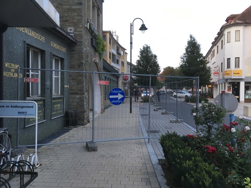 26. 08. 2019 Gehsteigabsperrung Hauptplatz