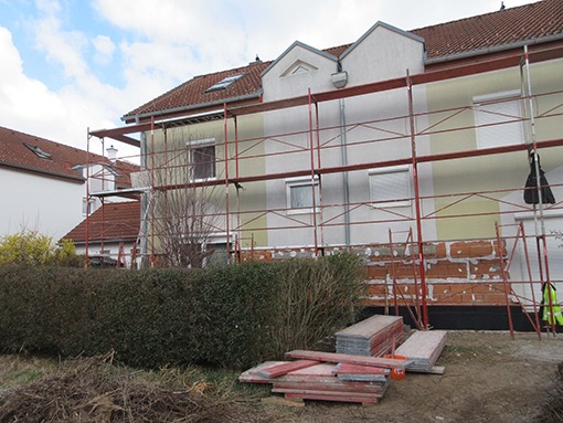 18. 03. 2021 Haus 3 / Ger&uuml;st wird aufgestellt