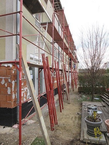 18. 03. 2021 Haus 3 / Ger&uuml;st wird aufgestellt